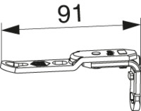 Kippbandarm für Dreh-Kippbandstulp