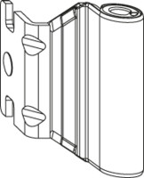 Bandwinkel AS/PVC mit vormontierter Abdeckkappe  in Verkehrsweiß RAL 9016