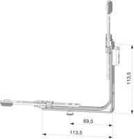 Eckumlenkungen i.S. für  Stulpflügelgetriebe