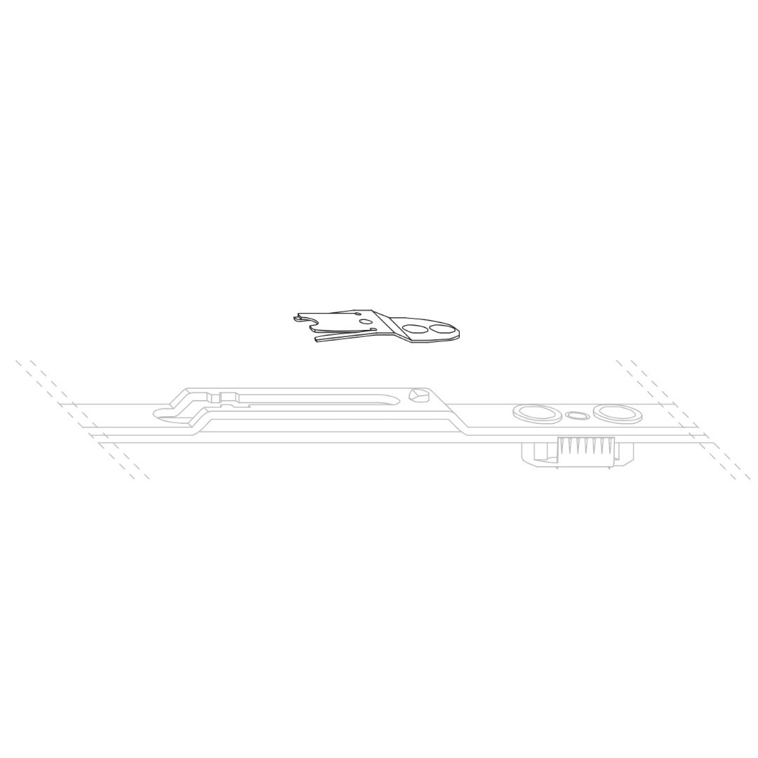 Kippbegrenzer von einem Dreh-Kipp-Beschlag.