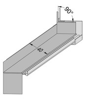 Alu Außenecke 90° f.Fensterbänke 40 R.7016 anthrazitgrau