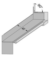 Alu Außenecke 90°  f.Fensterbänke 40 EV 1