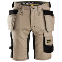 SNICKERS Stretch-Shorts "6141 2004" - Khaki/Schwarz - mit Holster