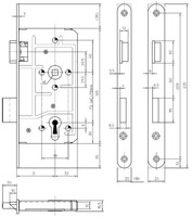 TOPFORM Objektschloss PZW stumpf; Edelstahl, abgerundet (KL. 3)