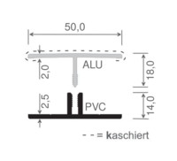 Menke H-Profil - 6,0 m - 2-teilig - einrastbar - 16-20 mm