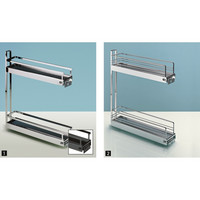Hettich Frontauszug 90°, 2-etagig, CLASSIC, pulverbeschichtet silber (2)