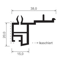 Menke Fensterbankanschlussprofil Schüco 390 20 mm Lg. 6,00 m