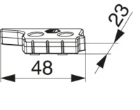 MACO Hebeteil MM FT24 13V Schrägverschraubung links/rechts
