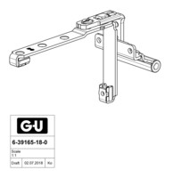 GU Uni-Jet "M6/12" Drehflügelbänder für Holz - Nut umlaufend