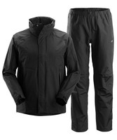 SNICKERS Regenbekleidungsset wasserdicht 8378 Regenjacke- und Hose Schwarz