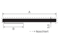 Menke Flachprofil - gerade - 3mm - mit Schaumklebeband