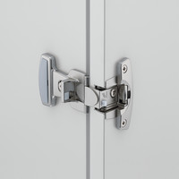 Hettich Grundscharnier Selekta Pro 2000 E,  180 °, Auflage -3.2 mm, mit Spreizmuffen, vernickelt