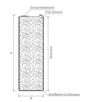 Menke GU-Bodeneinstand 200 mm SK Lg. 6,50 m Grau, 200x50 mm PVC Schaumfür Schwelle 80 mm & 70 mm Nutzhöhe: ca. 197 mm