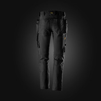 SNICKERS Canvas-Stretch Arbeitshose 6244 0404 Schwarz mit Holster