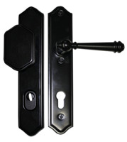 HS Schutz-Langschild Wechselgarnituren für Haustüren - schwarz matt