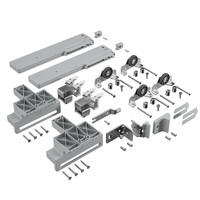 HETTICH TopLine 1 Set Laufteile mit Dämpfung für 2-türigen Schrank