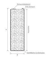 Menke Heroal-Bodeneinstand 150 mm SK Lg. 6,50 m Weiß, 149x49 mm PVC Schaumfür SchwelleNutzhöhe: ca. 145 mm