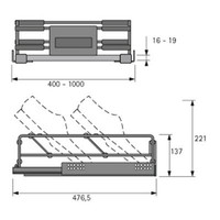 Hettich Schuhauszug Amari 900 - 1000