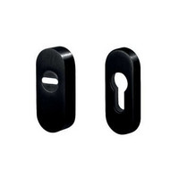 TOPFORM Schutz-Ovalrosette Tinos black - RAL 9005 feinstruktur