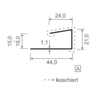 Menke U-Profil - 6,0 m - einteilig - 15-19 mm