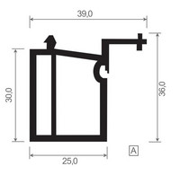 Menke Fensterbankanschlussprofil Schüco 391 30 mm Lg. 6,00 m