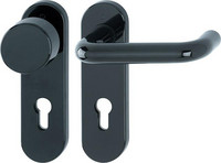 HOPPE Obj.-Kurzschild-Garnituren "Paris" - PVC schwarz - Feuerschutz