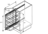 Hettich Schuhauszug, silber ohne/mit  Silent System