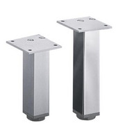 Hettich Möbelfuß Lano SQ 46, 120 mm x  silber eloxiert