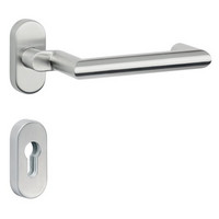 TOPFORM Obj.-Ovalrosetten-Garnituren "MERKUR" PZ/PZW (gekröpft) - Edelstahl - Feuerschutz