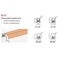 ATHMER Bandseitiges Schutzprofil BU - silber eloxiert