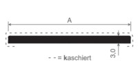 Menke Flachprofil - gerade - 3mm - ohne Schaumklebeband