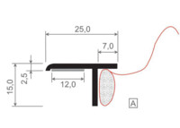Menke Anschlussdichtprofil - 6,0m - mit Schaumklebeband - mit Dichtband
