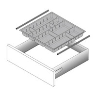 Hettich Randprofil mit Dichtlippe, Nennlänge - Chrom Optik