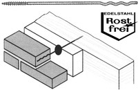 Dübelanker mit Holzgewinde Edelstahl V4A 190x4mm