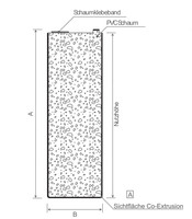 Menke Salamander-Bodeneinstand 100 mm Lg. 6,50 m Weiß, 100x40 mm PVC Schaum, mit SK für 73er & 82erNutzhöhe: ca. 97 mm