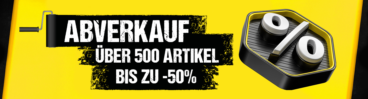 Abverkauf! Über 500 Artikel - bis zu -50% Rabatt. Nur solange der Vorrat reicht